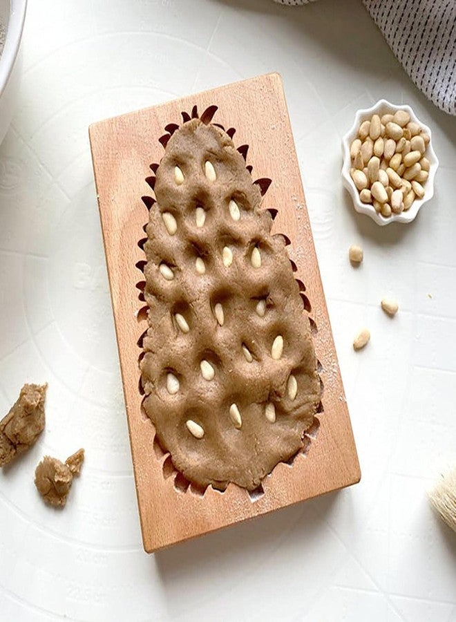 RASTVI Wooden Cookie Molds for Baking Kitchen DIY Shapes Biscuit Cutter Set 3D Carved Gingerbread Cookie Stamps Biscuit Press Stamp Molds for Party Baking Tool (Pine Cone) - Image 4