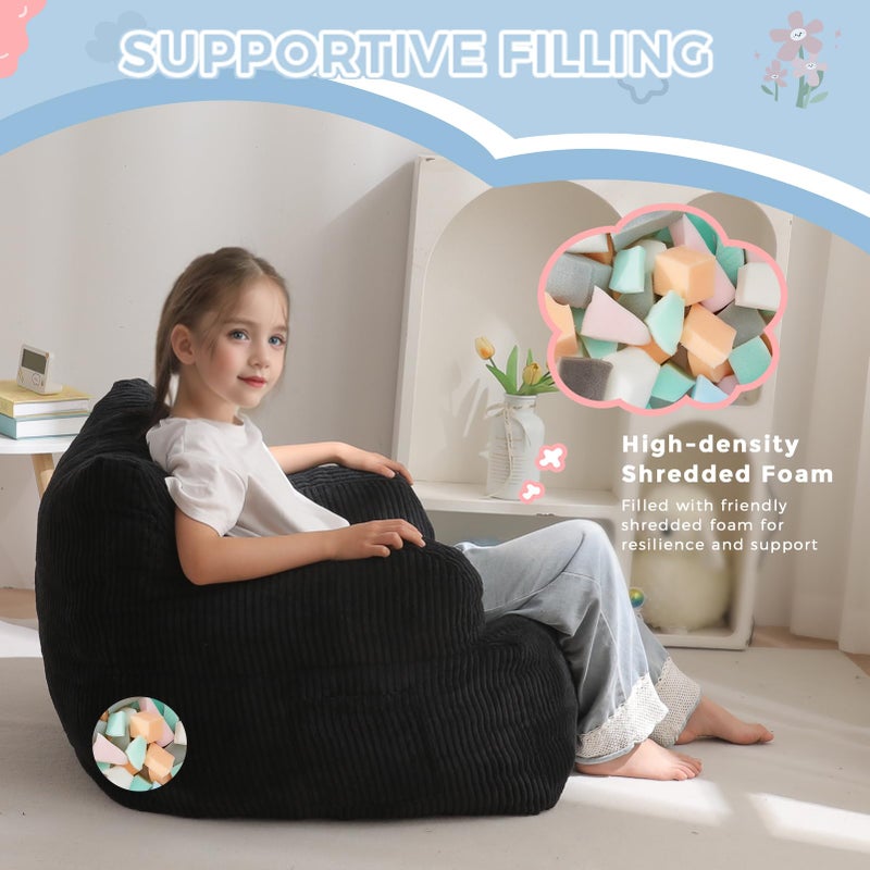 MAXYOYO Kids Bean Bag Chair, Stuffed Toddler Bean Bag Sofa with Filler Bean Bag Chair for Boys and Girls, Lazy Sofa with Pocket Floor Chair for Gaming, Reading - Image 4