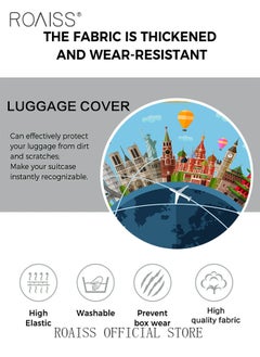 roaiss 8 Piece Travel Accessories Set Includes Luggage Cover, Luggage Tag, 2 Straps, 1 Buckle, 1 Card Holder, Stickers, and 1 Scale, Perfect for Travel and Going out Unisex  - Image 3
