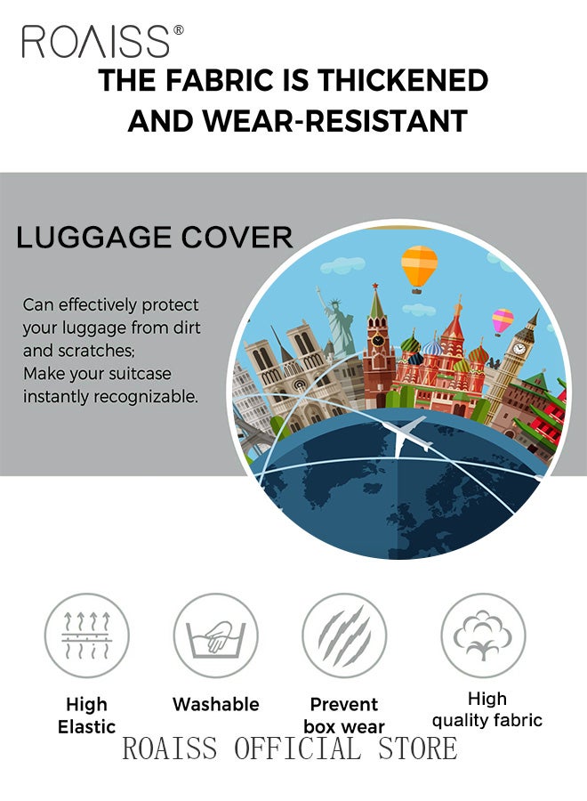 roaiss 8 Piece Travel Accessories Set Includes Luggage Cover, Luggage Tag, 2 Straps, 1 Buckle, 1 Card Holder, Stickers, and 1 Scale, Perfect for Travel and Going out Unisex  - Image 3