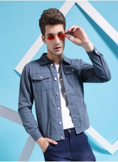 The Indian Garage Co Men Slim Fit Trucker Jacket  - Image 1