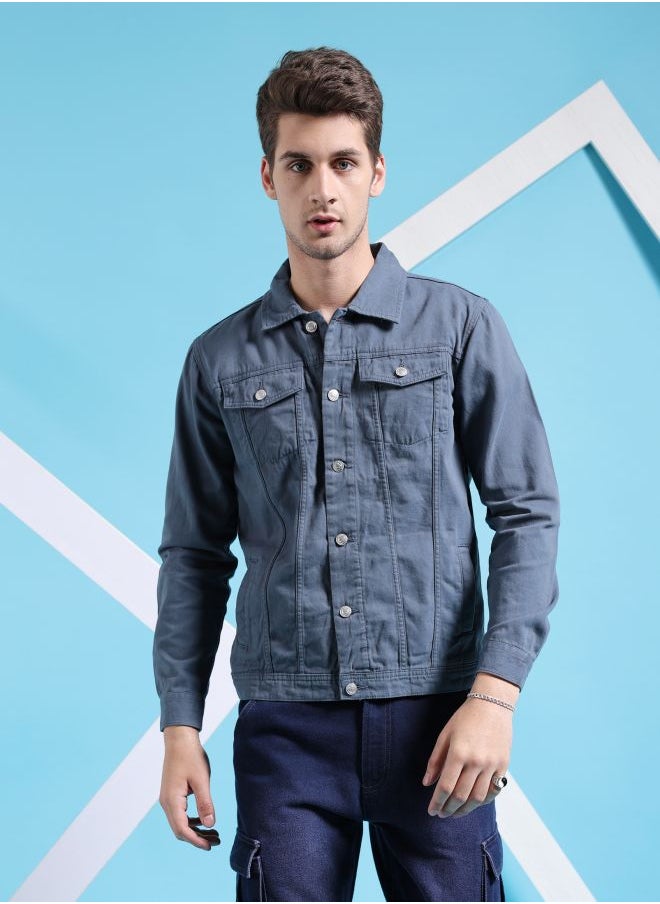 The Indian Garage Co Men Slim Fit Trucker Jacket  - Image 4