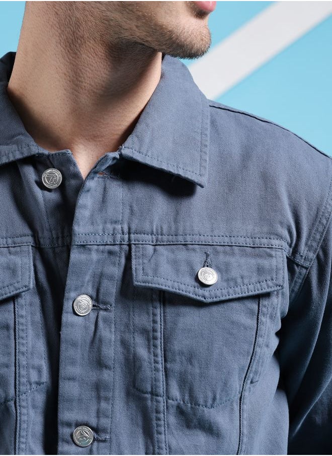 The Indian Garage Co Men Slim Fit Trucker Jacket  - Image 5