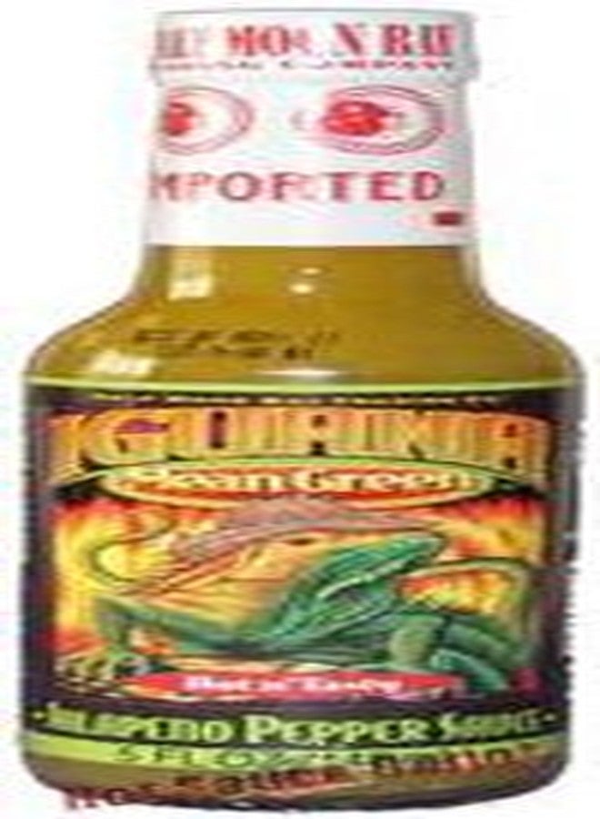 Iguana Mean Green Jalapeño Pepper Sauce - (3 Pack of 5 Oz. Bottles)