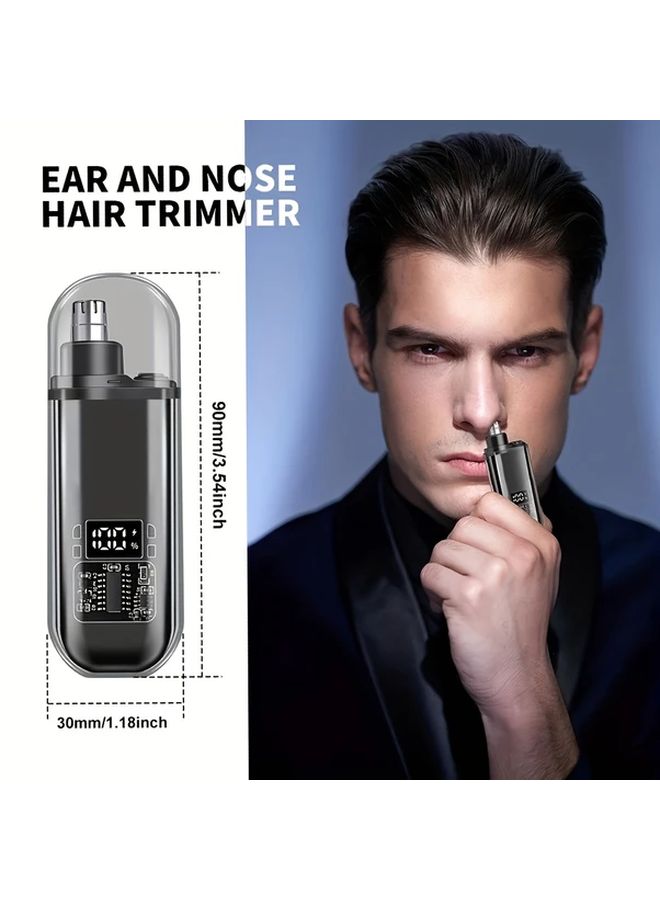 Orange USB Rechargeable Nose And Ear Hair Trimmer Fast Charging Compact Portable Travel Grooming - Image 4