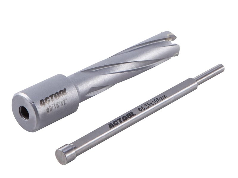 ACTOOL 9/16'' Diameter x 2'' Depth of Cut Carbide Tipped TCT ANNULAR Cutter with 3/4'' Weldon Shank - Image 3