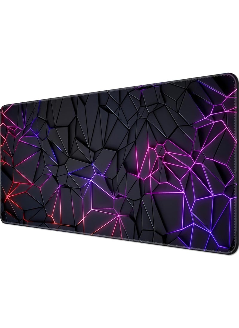 Generic - Golivn Large Mouse Pad 900x400mm Extended Mouse Pad Non-Slip Rubber Base Gaming Mouse pad Office Desk Mat Desk Pad Smooth Cloth Surface Keyboard Mouse Pads for Computers (3d) - Image 1