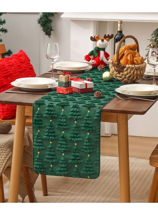زفيف مفرش طاولة عيد الميلاد، ديكور حفلات عيد الميلاد الشتوي الموسمي، ديكور المطبخ المنزلي الداخلي مقاس 13 × 72 بوصة - Image 2