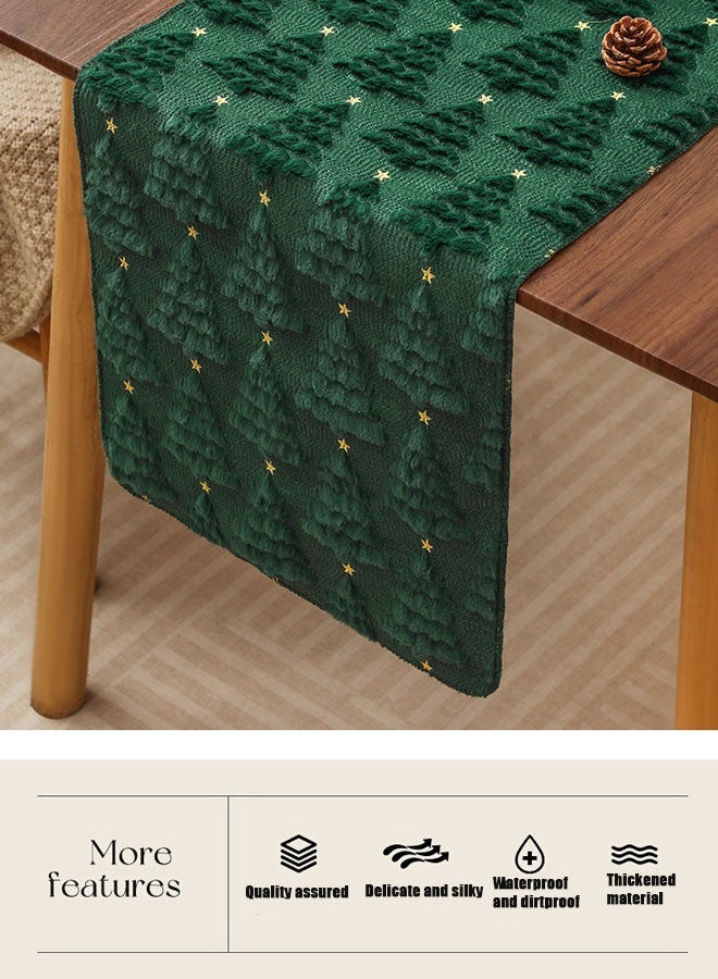 زفيف مفرش طاولة عيد الميلاد، ديكور حفلات عيد الميلاد الشتوي الموسمي، ديكور المطبخ المنزلي الداخلي مقاس 13 × 72 بوصة - Image 3