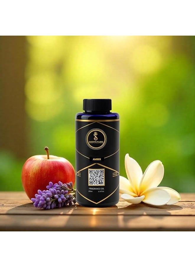 سينتا فلورا زيت عطري برائحة العنبر لأجهزة نشر الروائح العطرية، 200 مل | معتمد من IFRA | مزيج من البرغموت والياسمين والمسك | مثالي للمنزل والمكتب والمساحات التجارية | مريح ومنعش - Image 5