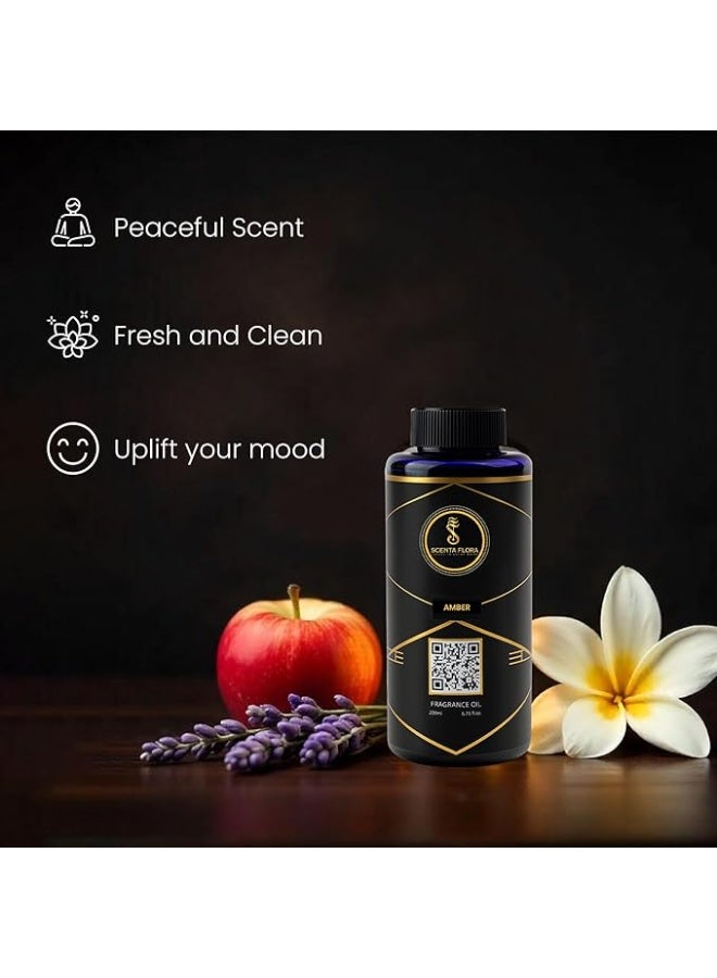 سينتا فلورا زيت عطري برائحة العنبر لأجهزة نشر الروائح العطرية، 200 مل | معتمد من IFRA | مزيج من البرغموت والياسمين والمسك | مثالي للمنزل والمكتب والمساحات التجارية | مريح ومنعش - Image 3