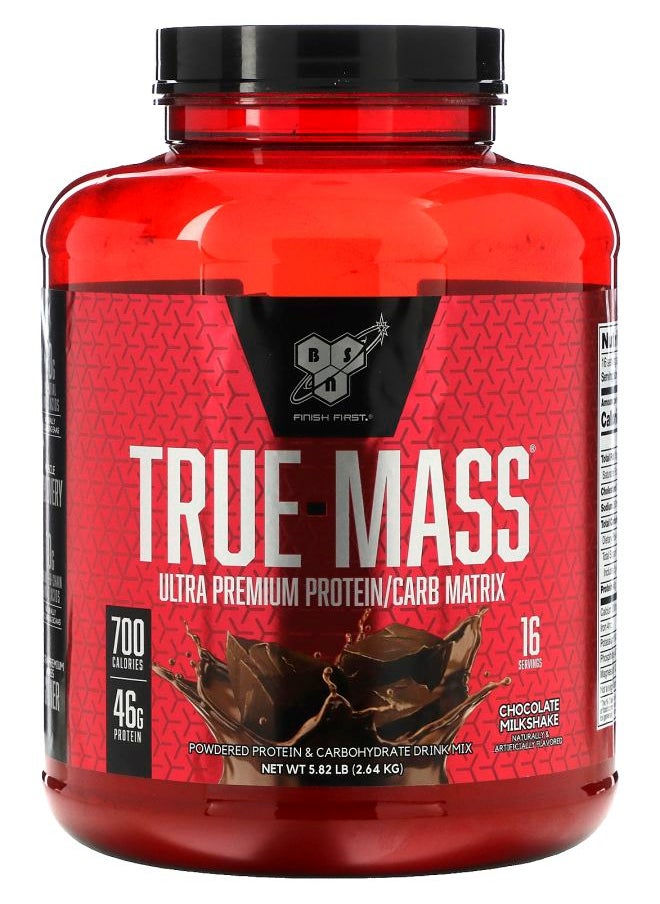 BSN True-Mass Ultra Premium Protein/Carb Matrix Chocolate Milkshake 5.82 lbs (2.64 kg) 