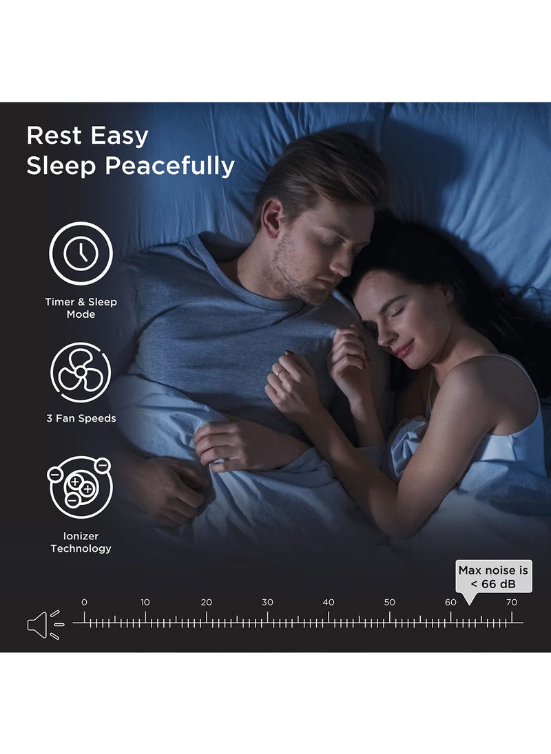 Medify Air - جهاز تنقية الهواء ميديفاي MA 40 أسود مع فلتر H13 True HEPA بتغطية 840 قدم مربع - Image 1