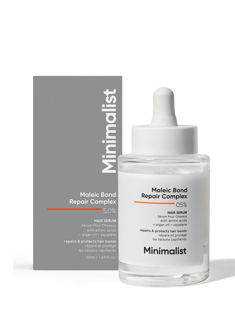 MINIMALIST Hair Serum for Repairing Damaged Hair with Maleic Bond Repair Complex 05% - Image 1