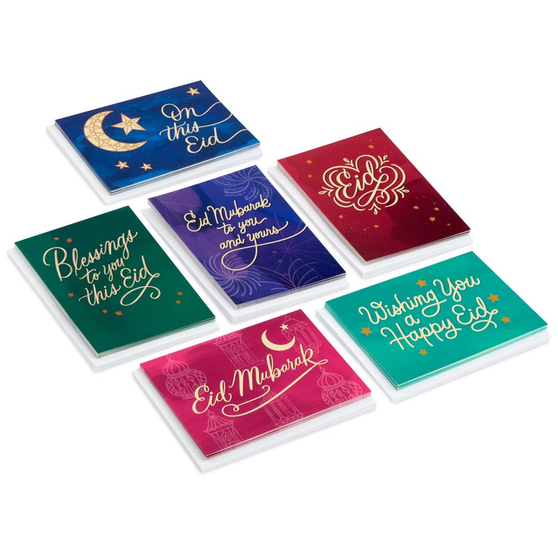 Hallmark Golden Thread Eid al-Fitr or Eid Al-Adha Cards Assortment (36 Blank Cards with Envelopes) - Image 4