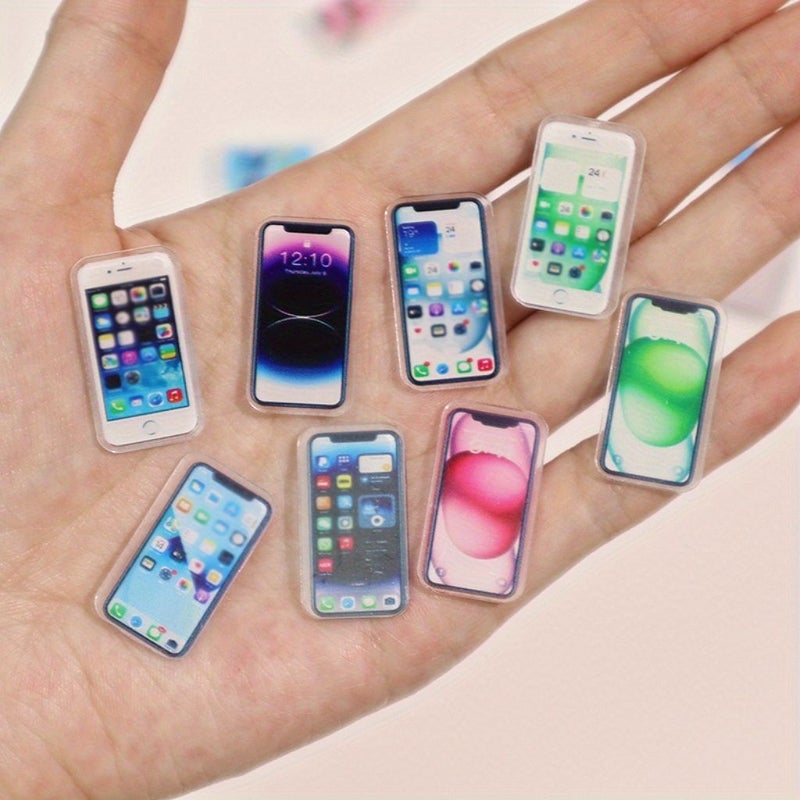 Cell Phone Model 16pcs Double Sided Printed Imitation Smartphone Dollhouse Decoration For Adults Teens - Image 1
