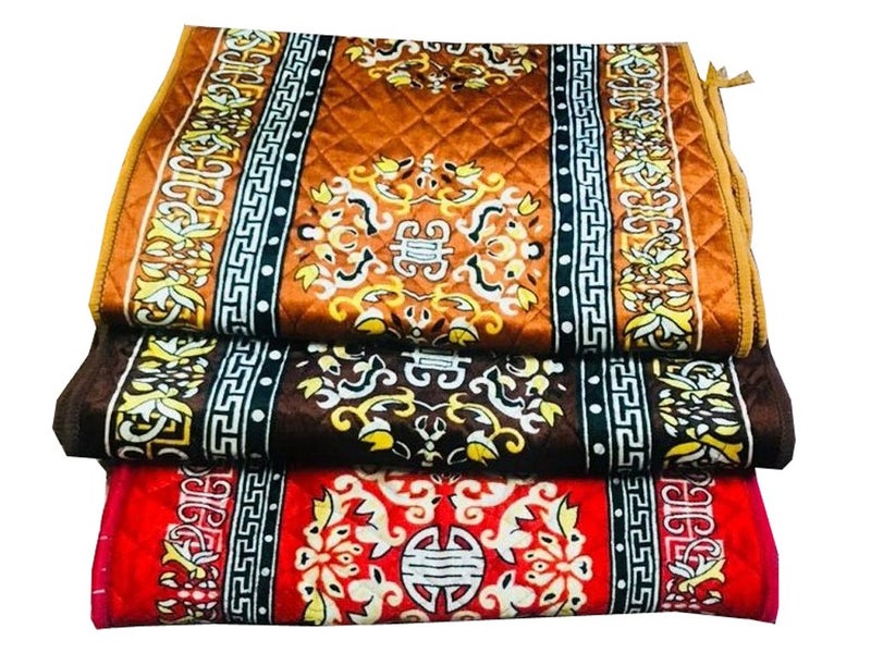 Kuber Industries Kuber Industries Velvet 3 Piece Bed Side Runner Set Assorted  - Image 1