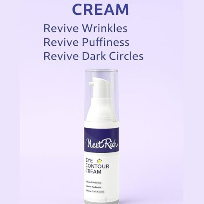 Next Rich Eye Contour Cream bottle 30 gm | With Collagen & Caffiene | Reduces dark circles & Removes puffiness under the eyes. - Image 2