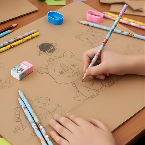Crackles Pencil Sets Stationery for Kids | Birthday Return Gifts for Boys & Girls | Multi Designs & Colors | Cartoon Printed Pencils for School & Party Favors -Pack of 6 - Image 5