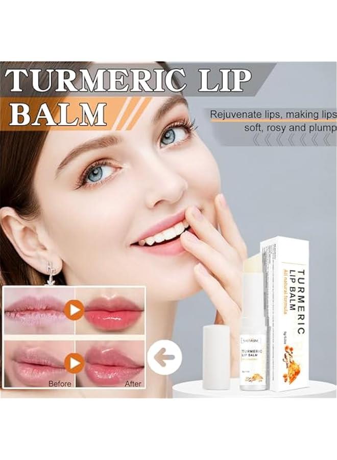 Generic Lighten dark lips with Turmeric Lip Balm, Restore natural lip color and hydration with Lip Brightener, and soften lips with Turmeric Restore Treatment Cream (3pcs)  - Image 3