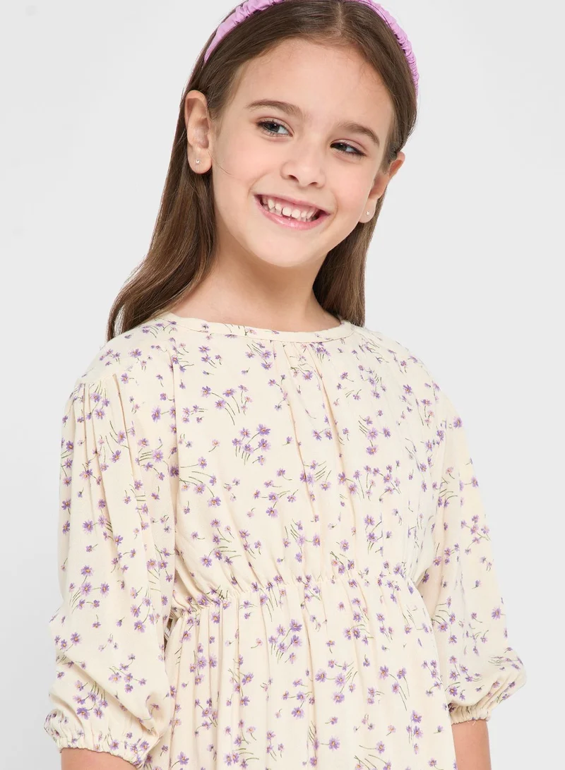 Ripples Girls Floral Dress
