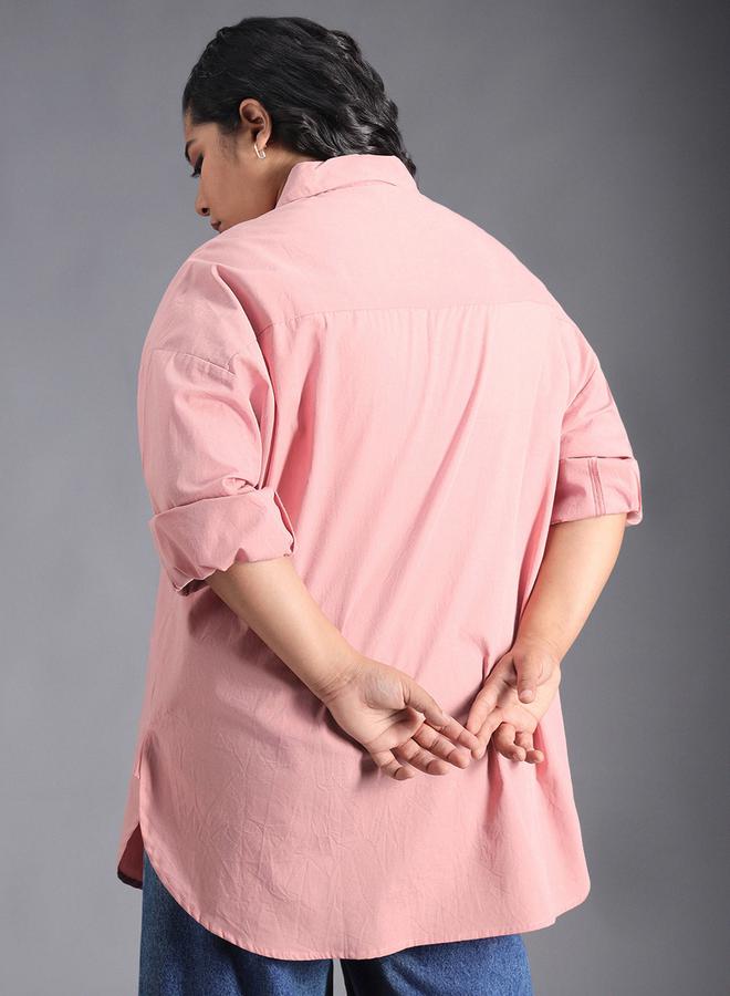 هاي ستار بلوزة فضفاضة بمقاس كبير وياقة سبريد - Image 3