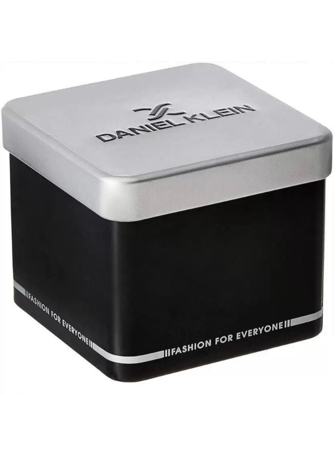 DANIEL KLEIN ساعة دانييل كلاين النسائية ذات الميناء الفضي الدائرية بسوار من الستانلس ستيل DK.1.13206-5 - Image 2