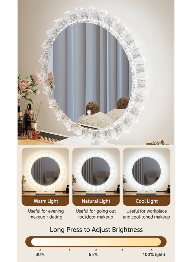 NKX Modern Smart Dressing Table with LED Mirror – Stylish Vanity for Bedroom & Living Spaces - Image 5