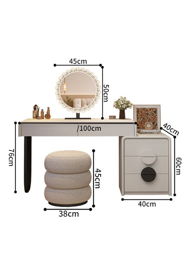NKX Modern Smart Dressing Table with LED Mirror – Stylish Vanity for Bedroom & Living Spaces - Image 4