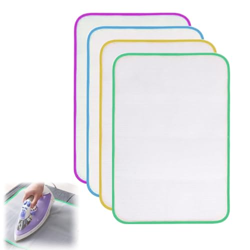 Zytiqt 4Pcs Ironing Mat Piece Set, Heat-Resistant Iron Mat for Ironing Clothes, Iron Board Cover with Mesh Net, Protects Delicate Garments, 35 * 50 and 40 * 60 cm - Image 1