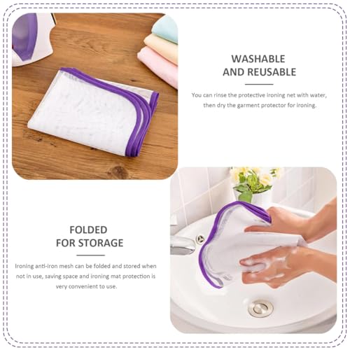 Zytiqt 4Pcs Ironing Mat Piece Set, Heat-Resistant Iron Mat for Ironing Clothes, Iron Board Cover with Mesh Net, Protects Delicate Garments, 35 * 50 and 40 * 60 cm - Image 3