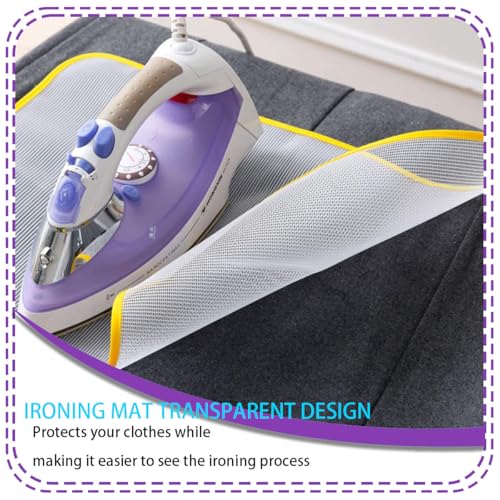 Zytiqt 4Pcs Ironing Mat Piece Set, Heat-Resistant Iron Mat for Ironing Clothes, Iron Board Cover with Mesh Net, Protects Delicate Garments, 35 * 50 and 40 * 60 cm - Image 4