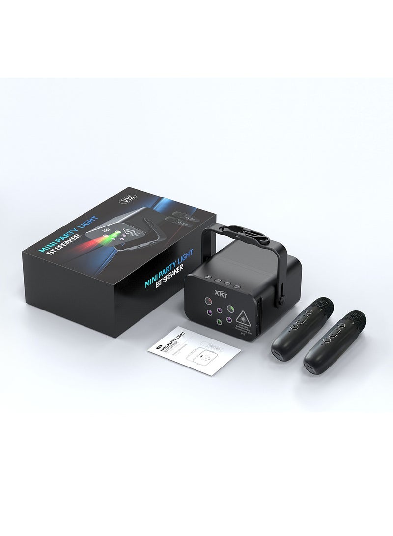 Generic New Mini Stage Light Speaker V12: Bluetooth Karaoke Stage Laser Light, Portable and Powerful Sound Quality, Perfect for Creating an Entertaining Atmosphere!  - Image 3