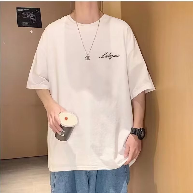 Short-sleeved T-shirt Men's Trendy Brand Trendy Ins All-match Couple's Top Clothes Summer National Trendy Loose Design Sense Half-sleeved T-shirt - Image 4