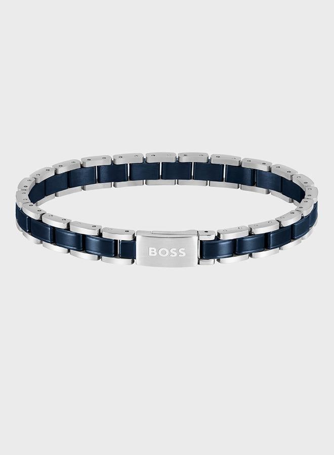 BOSS Metal Links Essentials Collection Link Bracelet For Men In Two-Tone Stainless Steel - 1580664 - Image 1