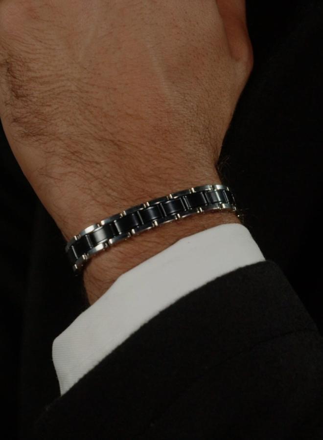 BOSS Metal Links Essentials Collection Link Bracelet For Men In Two-Tone Stainless Steel - 1580664 - Image 2