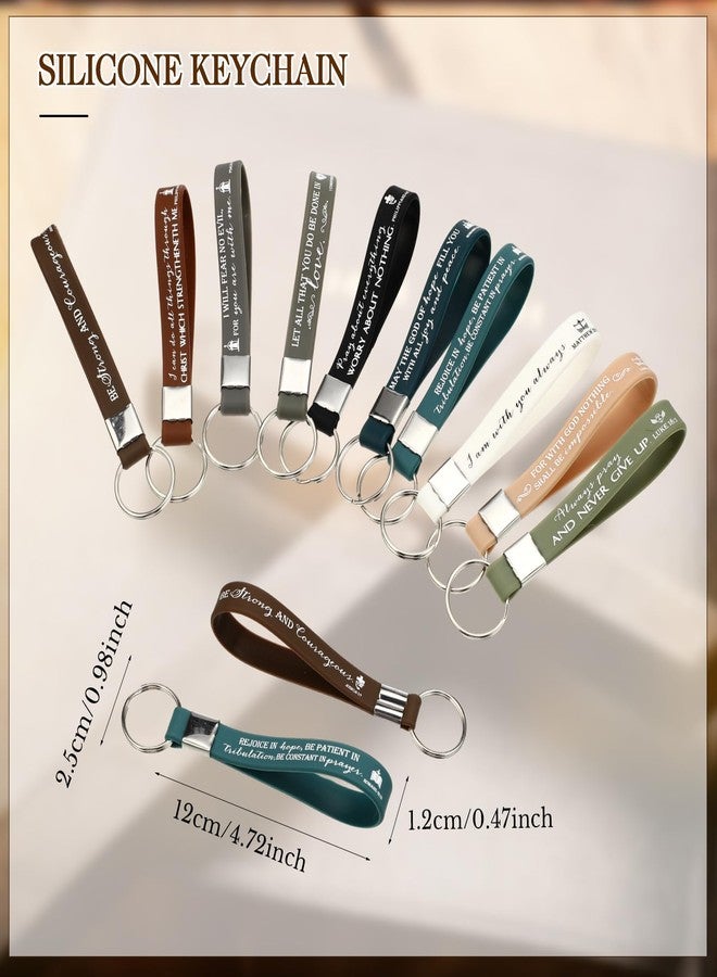 Feifeiya 40 Pcs/10 Sets Bulk Christian Easter Gifts for Church Bible Verse Pen Religious Keychains Prayer Bookmarks Appreciation Gift for Employee Coworkers Women Men - Image 3
