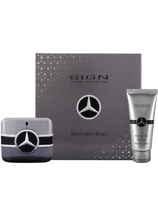 Mercedes-Benz Sign Your Attitude Eau De Parfum And Shower Gel Gift Set - Image 1