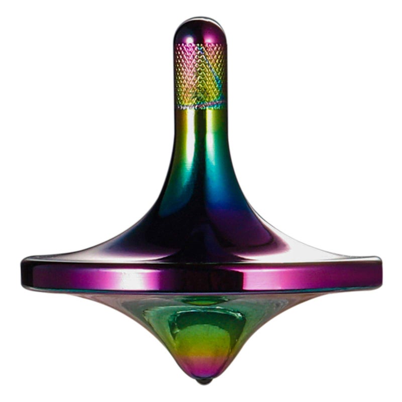 CHEETOP Stainless Steel Spinning Top Premium Exquisite Perfect Balance Well Made Metal Desk EDC Little Fidget Toy Spin Long Time Over 6 Minutes Great Value Iridescent Small Diameter 24mm - Image 2