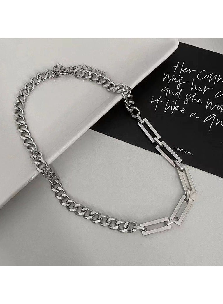 Goolsky Hollow Chain Link Necklace – Unisex Punk-Inspired Streetwear Jewelry | Edgy Coldcore Choker for Hoodie Looks  - Image 1