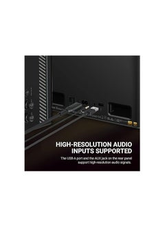 EDIFIER Edifier QD35 Tabletop Bluetooth Speaker, Hi-Res Audio & Hi-Res Audio Wireless Certified Computer Speaker, 35W GaN Ultra-Fast Charging, Splendid Light Effects Home Speaker for Phone, Black  - Image 3