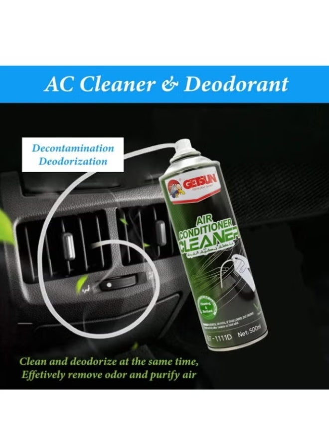 GETSUN Air Conditioner Cleaner Car Air Cleaner Foam | Reduce Musty Smell | Create Fragrance, Clean, Reduce Dust & Dirt 500ml (Pack 2) - Image 3
