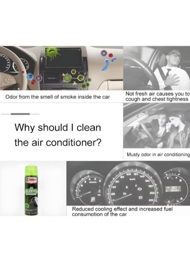 GETSUN Air Conditioner Cleaner Car Air Cleaner Foam | Reduce Musty Smell | Create Fragrance, Clean, Reduce Dust & Dirt 500ml (Pack 2) - Image 2