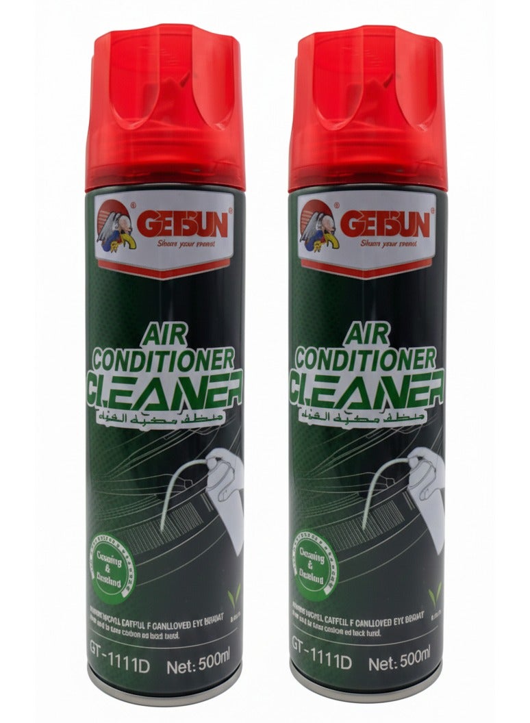 GETSUN Air Conditioner Cleaner Car Air Cleaner Foam | Reduce Musty Smell | Create Fragrance, Clean, Reduce Dust & Dirt 500ml (Pack 2) - Image 1
