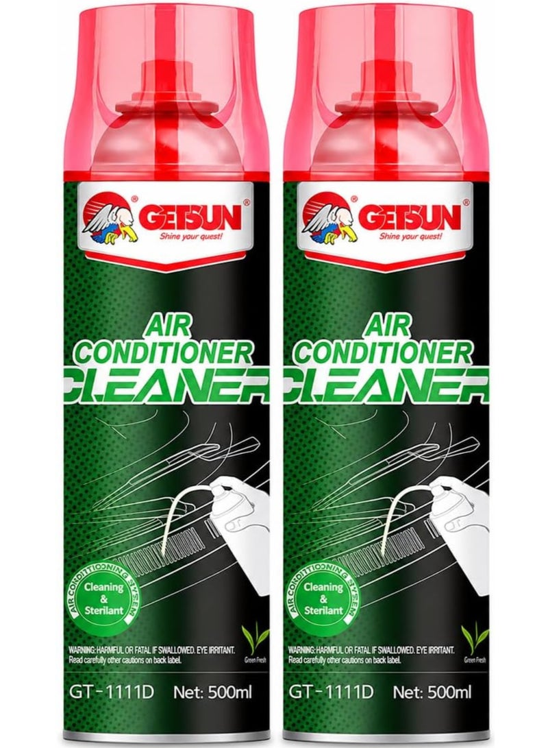 GETSUN Air Conditioner Cleaner Car Air Cleaner Foam | Reduce Musty Smell | Create Fragrance, Clean, Reduce Dust & Dirt 500ml (Pack 2) - Image 1