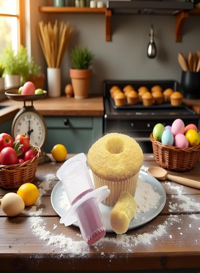 SelHeng 2Pcs Random Color Cupcake Corer Decorating Divider Pastry Corer Model Cake Filler Corers Corers and Pitters Fruit and Vegetable Tools Home and Kitchen - Image 2