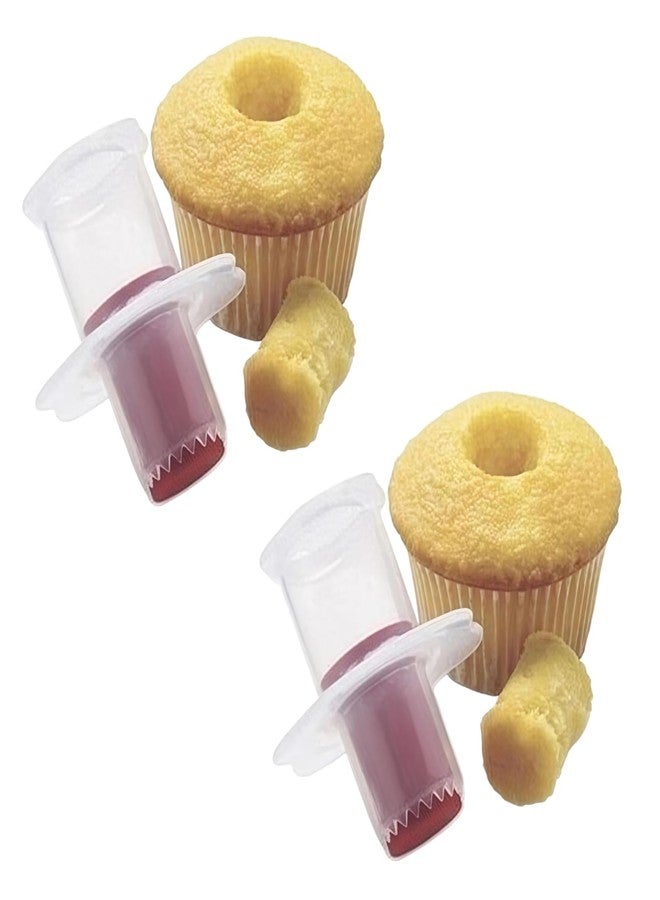 SelHeng 2Pcs Random Color Cupcake Corer Decorating Divider Pastry Corer Model Cake Filler Corers Corers and Pitters Fruit and Vegetable Tools Home and Kitchen - Image 1