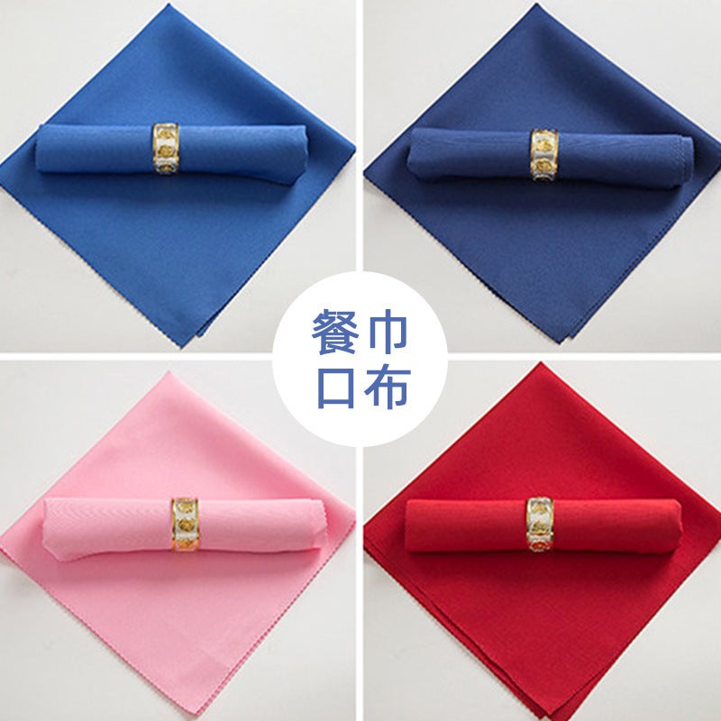 Solid Color Cloth Napkins for Western Food, Hotel Cup Wiping Cloth, Banquet Red Dining Cloth Napkins, High-End Special Wholesale Table Napkins - Image 4