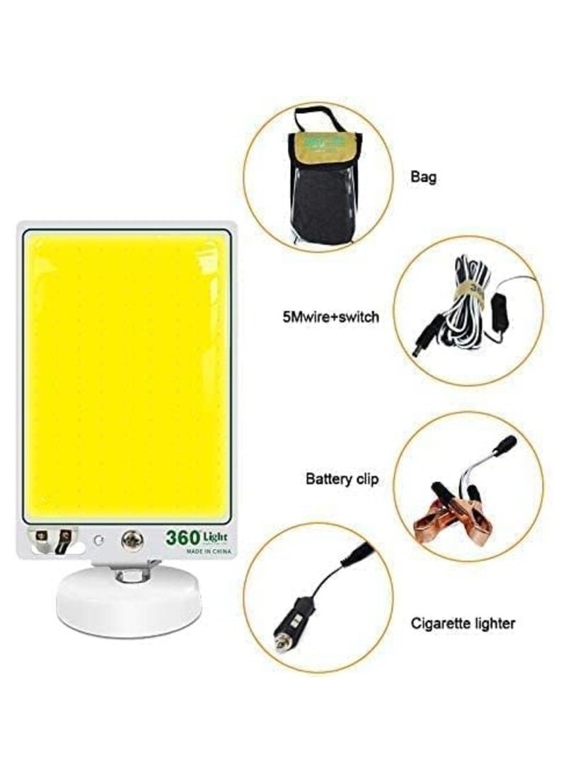 Conpex مصباح عمل محمول LED، ساطع للغاية، متوافق مع CE وROHS، عمر افتراضي عالي 80000 ساعة، مصباح لوحة COB LED، مصباح تخييم مع قاعدة مغناطيسية، مناسب لورشة إصلاح السيارات - Image 2