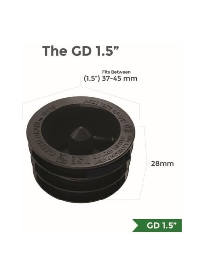 G Green Drain ختم مصيدة الصرف الصحي بدون ماء G Green (1.5 بوصة) - Image 2
